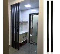 Tall Room Divider Column Black - 9ft, 8ft, 7ft, 6ft, 5ft, 4ft, 3ft, 2ft Space Partit Wall, Ceiling to Floor Separat Sn, Pack of 2, 270cm / 106.3" H