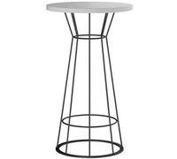 Tall Round metal Bar Table, Scandinavian Modern Counter Bistro Pub Cocktail Dining for Home, Office, Kitchen, Indoor Outdoor Coffee Drink Table