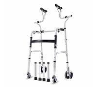 Tall Seniors Stand Up Walkers with Axillary Armrest - Lightweight for Elderly & Adults - Adjustable Walking Aids for Disabled Limited Mobility (Size : Walker+4 Wheels) (Walker+4 Wheels) Decoration