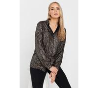 Tall Sequin Shirt Long Tall Sally Brown 12