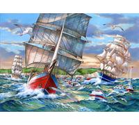 The House Of Puzzles, Tall Ships, 1000 Piece Jigsaw Puzzle, Multi