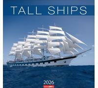Tall Ships Kalender 2026: Großartige Fotos majestätischer Segelschiffe in einem großen Wandkalender. Das Querformat bringt die Windjammer in diesem großen Kalender perfekt zur Geltung.