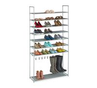 Tall shoe rack 8 Levels 7 Hooks Tall Shoe Storage Narrow Shoe Organiser