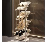 Tall Shoe RackNarrow Design for Heels & Sneakers Ideal for Hallway & Bedroom Storage GreyOrganize & Declutter Your Space Efficiently