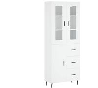 Tall Sideboard Cabinet with 2 s Doors - Modern Buffet Console for Living Room, Bedroom, Office Sto Fur - Slish Unit for Home Décor