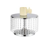 Tall Silver Cake Stand with Beaded Crystal Metal Cake Pedestal, Cake Stand 12 inch Round Wedding Metal Cake Display Stand with Mirror Finish, Snack Tray, Baking Party Supplies Centerpiece