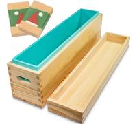 Tall Skinny Wooden Soap Molds for Soap Making Large- 5 lb Soap Molds Loaf with lid, Rectangle Silicone Soap Loaf Molds 80oz