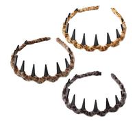 Tall Skull Headband - Decorative Headpiece 3 Pieces | Retro High Skull Reversible Non-Slip Headbands | For Sport Cosplay Formal Events Daily Use Ladies Girls