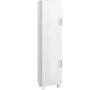 Tall Slim Bathroom Cabinet High Gloss White Storage Cupboard Tallboy Floor Unit