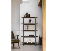 Tall Smoked Oak Bookcase- Siya - Caspian House