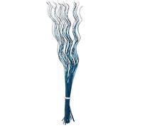 Tall Spiral Curly Willow Twigs, Colourful Metallic Natural Dried Dyed Exotic, Ting Home Decor Floral Arrangement Display, 40 Piece Bunch, 120cm Long for Floor Vase (Blue Teal)