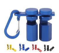 Tall Stair Gauges for Framing Square - Anti-Slip Aluminum Alloy Stair Stringer Layout Tool with Holder, Hexagonal Rafter Gauge Knobs for Circular Saw Guide & Carpentry Marking (Blue)