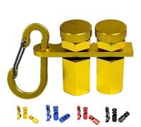 Tall Stair Gauges for Framing Square - Anti-Slip Aluminum Alloy Stair Stringer Layout Tool with Holder, Hexagonal Rafter Gauge Knobs for Circular Saw Guide & Carpentry Marking (Yellow)