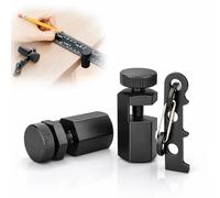 Tall Stair Gauges for Framing Square, Hexagonal Aluminum Framing Square Stops with Anti-Wobble Design, Stair Gauge Tool for Circular Saw Guide & Carpenter Rafter Layout (Black,10)