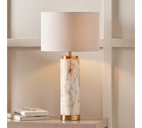 Tall Stone Effect Ceramic Table Lamp Natural