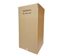 Tall Strong Double Wall Extra Large Cardboard Box 20" X 20" X 30" Storage Packing Moving House Sturdy Shipping Boxes (Pack Of 1)