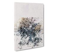 Tall Trees Watercolour Canvas Print | Gallery Wrapped 30mm Frame Wall Art | 30x20 inches | Ready to Hang | Modern Landscape Picture | Living Room Bedroom Lounge Office