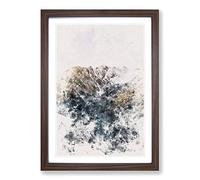 Tall Trees Watercolour Framed Print | A2 Walnut Framed Wall Art | Ready to Hang | Modern Floral Picture | Living Room Bedroom Lounge Office
