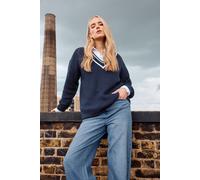 Tall V-Neck Knitted Jumper Long Tall Sally Dark Navy 8-10