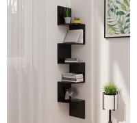 (high gloss black) vidaXL Wall Corner Shelf Hanging Wall Shelf Floating Shelf Engineered Wood