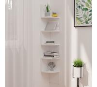 (high gloss black) vidaXL Wall Corner Shelf Hanging Wall Shelf Floating Shelf Engineered Wood