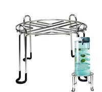 Tall Water Filter Holder - Stainless Steel Tall Steam Rack Holder, Non-Slip Round Beverage Dispenser Holder | Countertop Stand for Water Filter and Dispenser Removable Filter Holder for Water