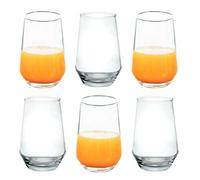 Tall Water Juice Glasses Highball Glass Cocktail Mojito Drinking Tumblers 280ml Set Of 6 Hiball Long Drink Glasses Soda Coke Beverage Everyday Tumblers, Transparent, Home, Restaurant & Parties