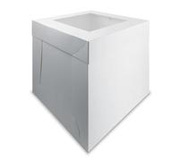 Tall White Cake Box with Window 12 inch - Pack of 5