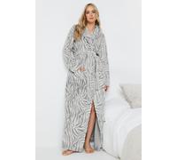 Tall Zebra Print Dressing Gown Long Tall Sally Grey 8-10