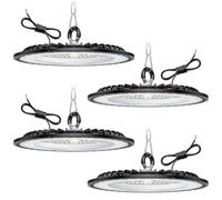 Tallflly 4 Pack 150W Garage Light, 22500LM LED Work Light, 6000K Cool White UFO High Bay Light, IP65 Waterproof LED Garage Lighting for Factories, Warehouse, Workshop