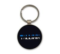 Tallinn Estonia Flag Travel Souvenir, Keychain, Glass Round Design, Custom Keyring