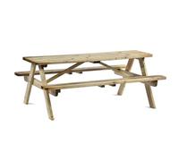 tallis wooden large picnic seating bench in green natural