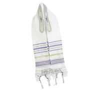 Tallit Messianic Head Cover Breathable Design with Artistic Edge Ideal for Spiritual Practices and Celebrations Elegant Prayer Garment, Light purple, One Size