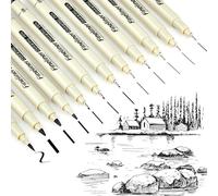 tallkeey 12 Pack Drawing Pens for Artists - Black Fineliner Pens Set - Professional Art Pen Kit - Waterproof Fine Liner Pens Black for Sketching, Illustration, and Technical Drawing
