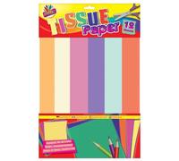 Tallon 12 Pack Tissue Paper Sheets Assorted Bright Colours Lightweight And Flexible Perfect For Kids Crafts Versatile Craft Material In