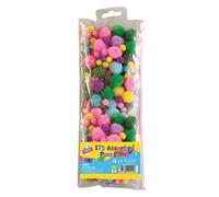 Tallon 175 Pack Assorted Pom Poms Bright Assorted Colours Soft And Fluffy Versatile Craft Use Perfect For Creativity Wide Variety