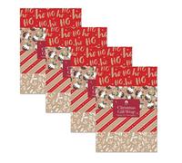 Tallon 32 Christmas Wrapping Paper Sheets Kraft Effect Traditional Gift Wrap 50Cm X 70Cm