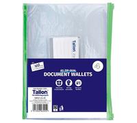 Tallon 4 Pack Zip Top A5 Document Wallets Durable Material A5 Size Multi Use Four A5 Storage Pouches Keeps Contents Secure