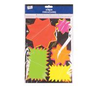 Tallon 50 Pack Assorted Fluorescent Stars Vibrant Neon Stars Assorted Sizes Attention Grabbing Versatile Decoration Easy To Use In