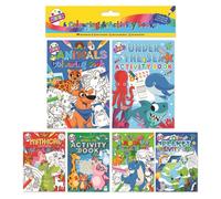 Tallon 6 Pack Mini Boys Colouring And Activity Books Boys Themed Designs Clear Printed Images Compact And Portable Perfect For Gifts Six