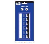 Tallon 6 Pack Standard White Erasers Smudge Free Precise Erasing Multi Purpose Use Easy To Use Six Long Lasting Everyday