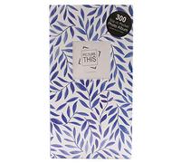 Tallon 6 x 4 Photo Album Memo Slip in Pockets Holds 300 Photos Family Holiday Scrapbook (Blue Leaf)