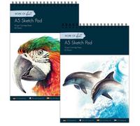 Tallon 60 Sheet A5 Wiro Sketch Pad 90 Gsm Cartridge Paper Wiro Bound Design Suitable For All Artists Compact Practical Size