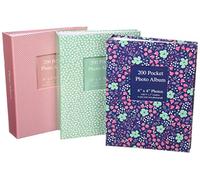 Tallon 6x4 Designer Photo Album with 200 Pockets (Random design cover will be selected).
