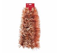 Tallon 7163 Festive Wonderland Xmas Christmas Shiny Fine Cut & Matt Zig Zag Tinsel 12M - Copper
