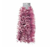 Tallon 7164 Festive Wonderland Xmas Christmas Shiny Fine Cut & Matt Zig Zag Tinsel 12M - Blush Pink