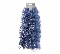 Tallon 7166 Festive Wonderland Xmas Christmas Shiny Fine Cut & Matt Zig Zag Tinsel 12M - Navy Blue