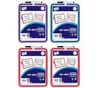 Tallon A4 Magnetic Dry Wipe Board Includes Wipe Off Pen Fridge Friendly Design Assorted Colours Reusable And Easy Clean A4