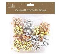 Tallon Christmas Bows, Silver, Rose Gold, 3cm
