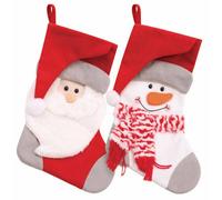 Tallon Christmas Plush Stocking Soft Plush Material Assorted Designs Perfect Gift Holder Standard Size Fit Easy To Hang Adds